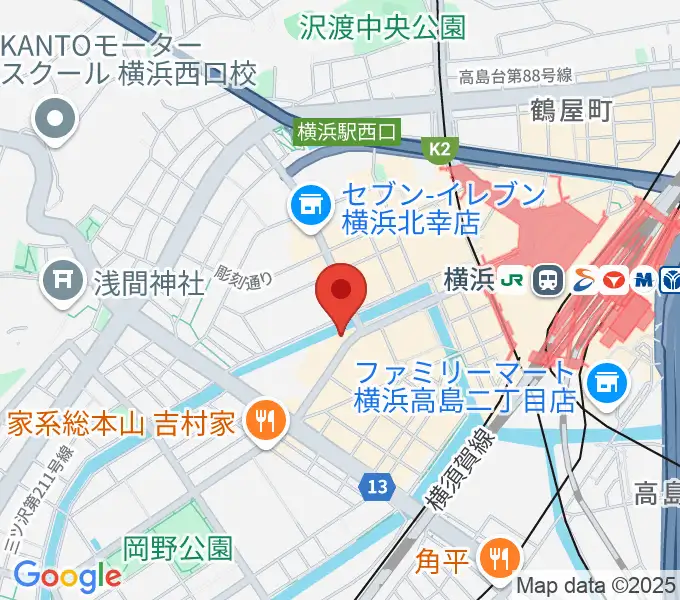 クラウドナインスタジオ横浜西口店の地図