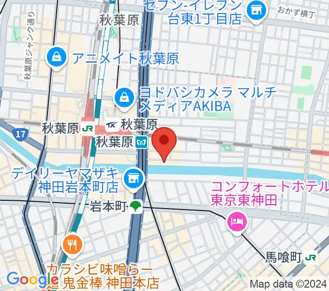 スタジオグッドマンアキバの地図