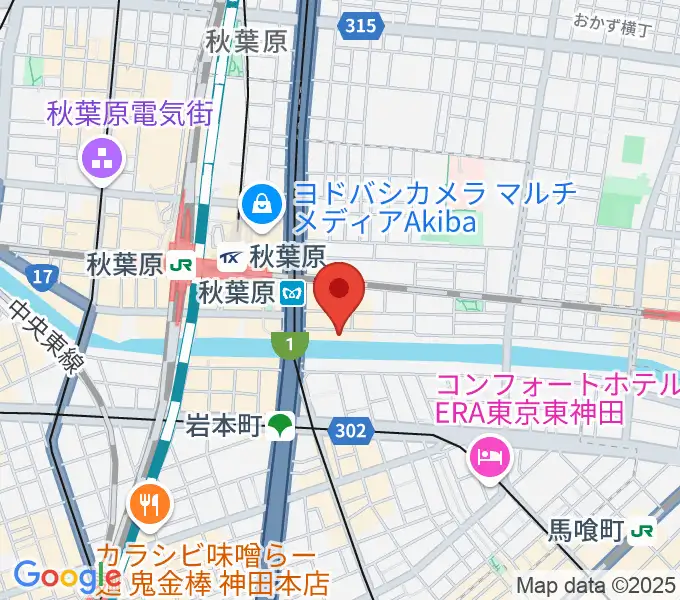 スタジオグッドマンアキバの地図