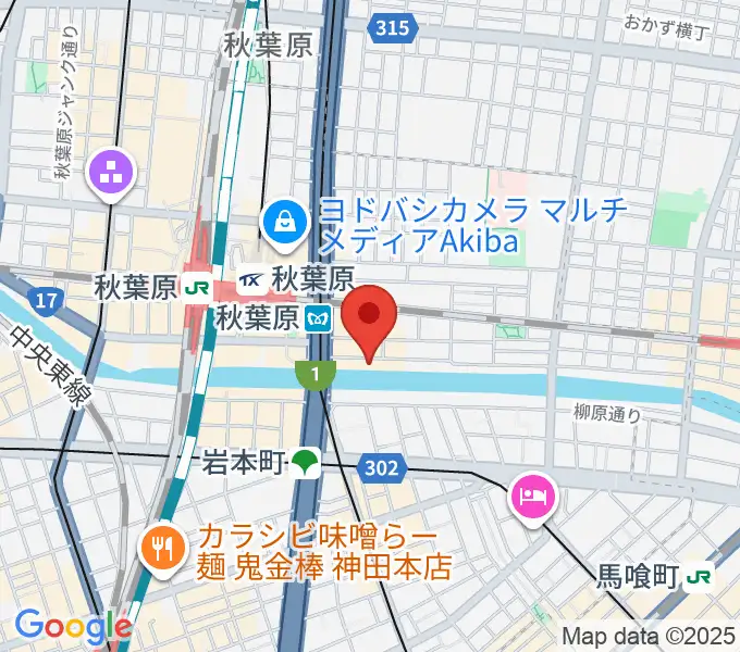 スタジオグッドマンアキバの地図