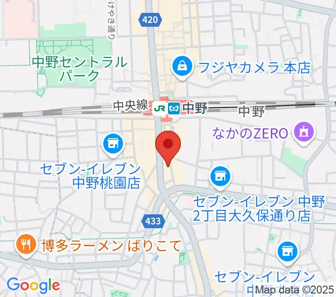 はせべ楽器の地図