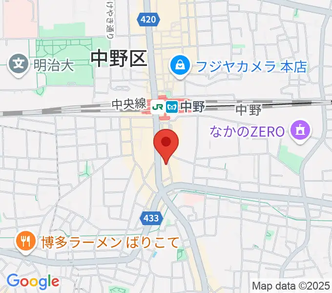 はせべ楽器の地図