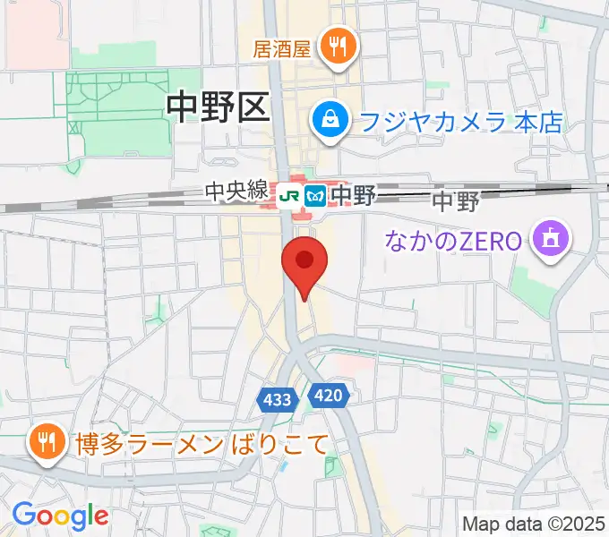 はせべ楽器の地図