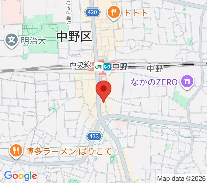 はせべ楽器の地図