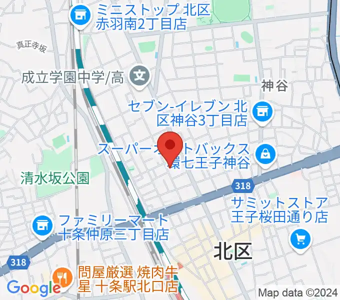 東十条スタジオＪの地図