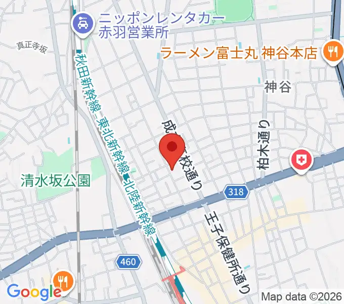 東十条スタジオＪの地図