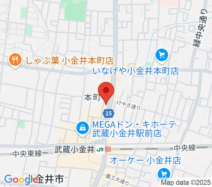宮地楽器 小金井ANNEXの地図