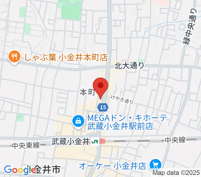 宮地楽器 小金井ANNEXの地図