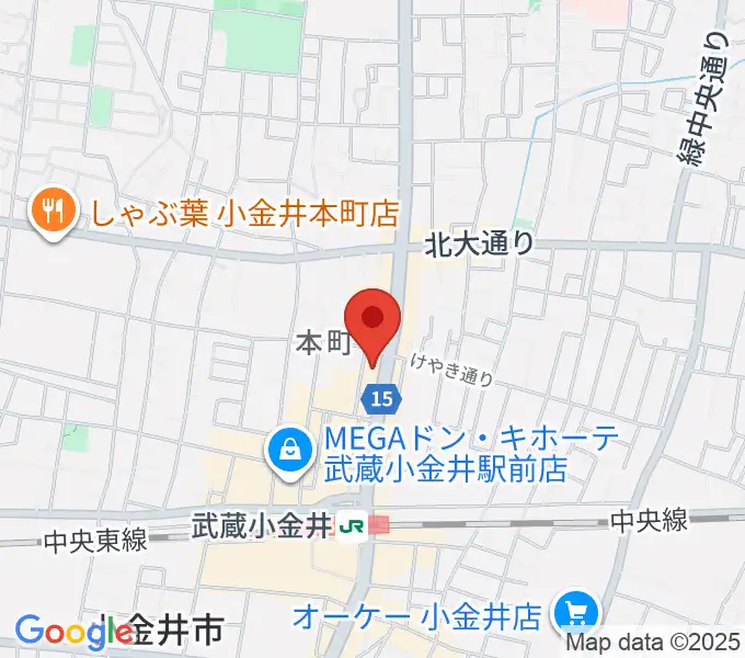 宮地楽器 小金井ANNEXの地図