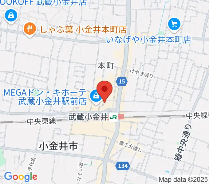 宮地楽器 ミュージックスクエア小金井の地図