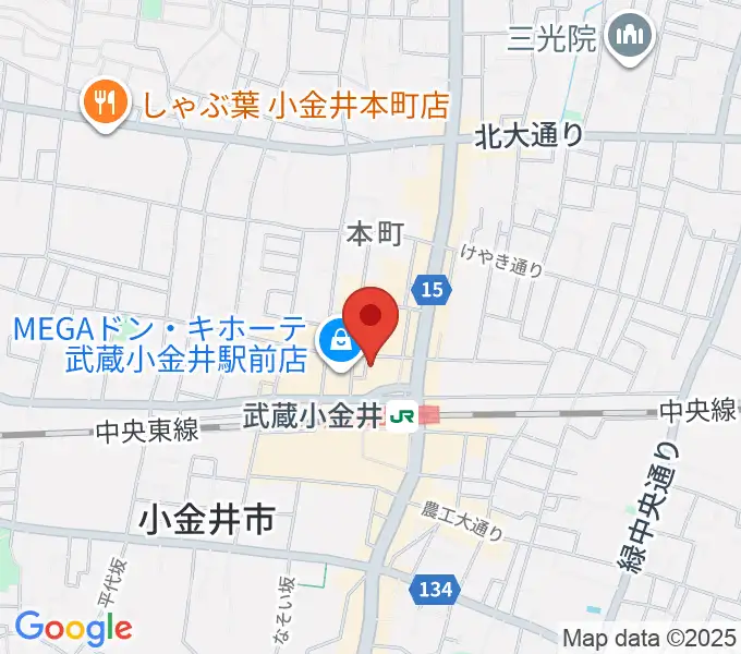 宮地楽器 ミュージックスクエア小金井の地図