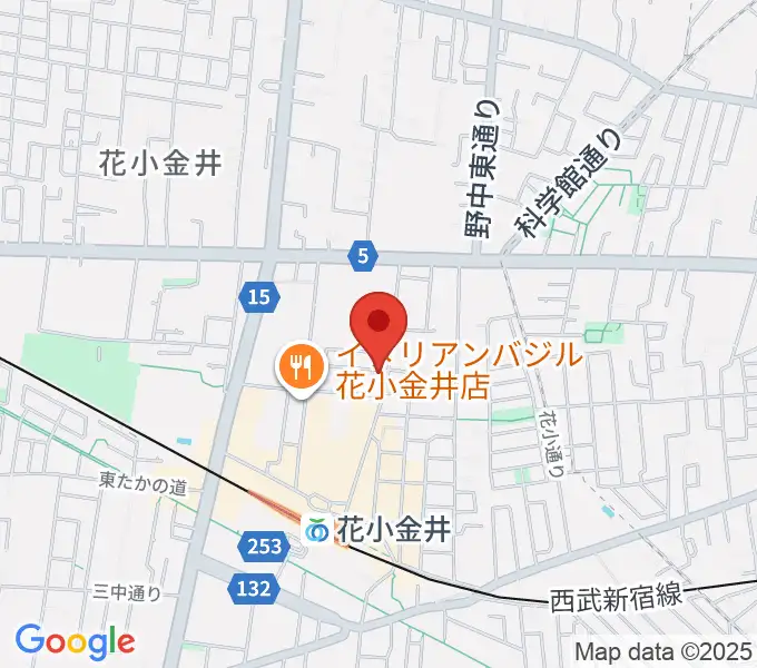 宮地楽器 花小金井センターの地図