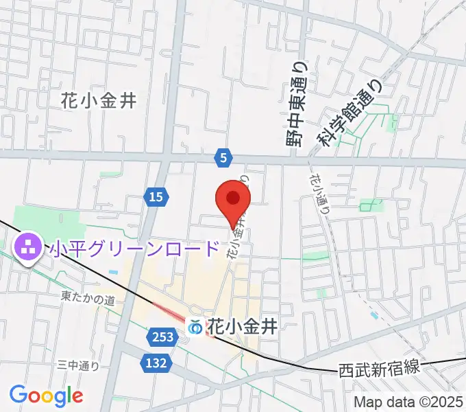 宮地楽器 花小金井センターの地図