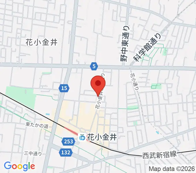 宮地楽器 花小金井センターの地図