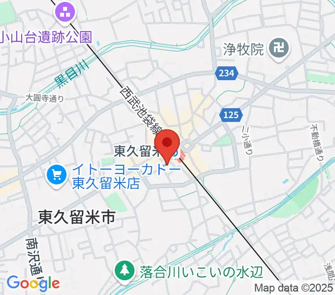 宮地楽器 東久留米センターの地図