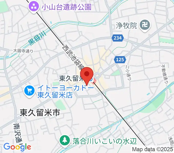 宮地楽器 東久留米センターの地図