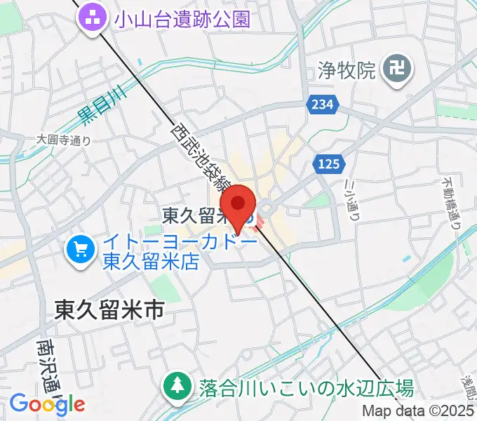 宮地楽器 東久留米センターの地図