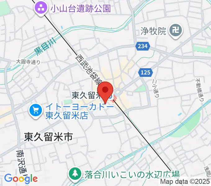 宮地楽器 東久留米センターの地図