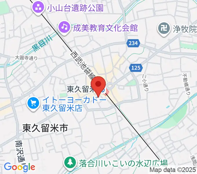 宮地楽器 東久留米センターの地図