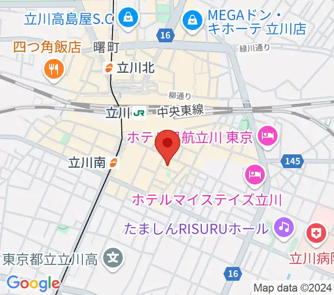 サウンドスタジオブルームーン立川店の地図