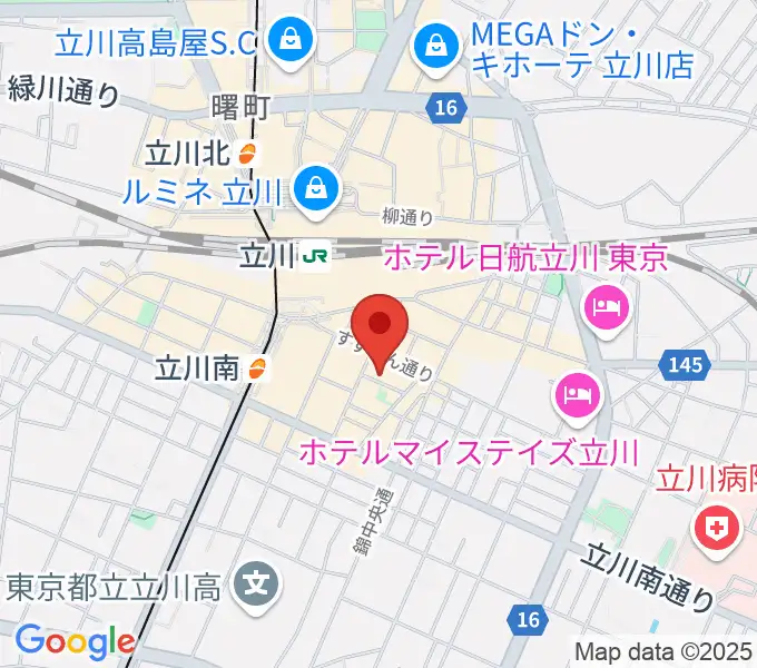 サウンドスタジオブルームーン立川店の地図