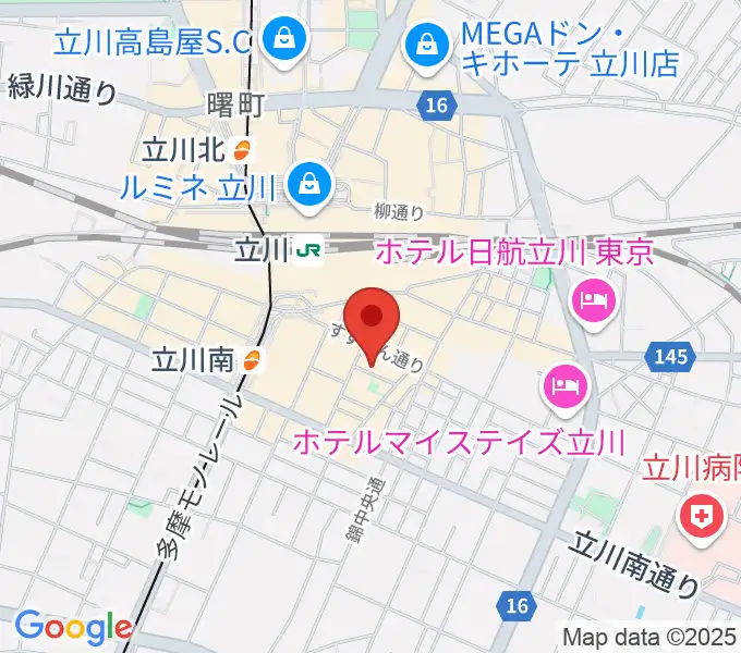 サウンドスタジオブルームーン立川店の地図