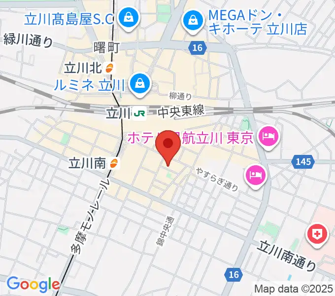 サウンドスタジオブルームーン立川店の地図