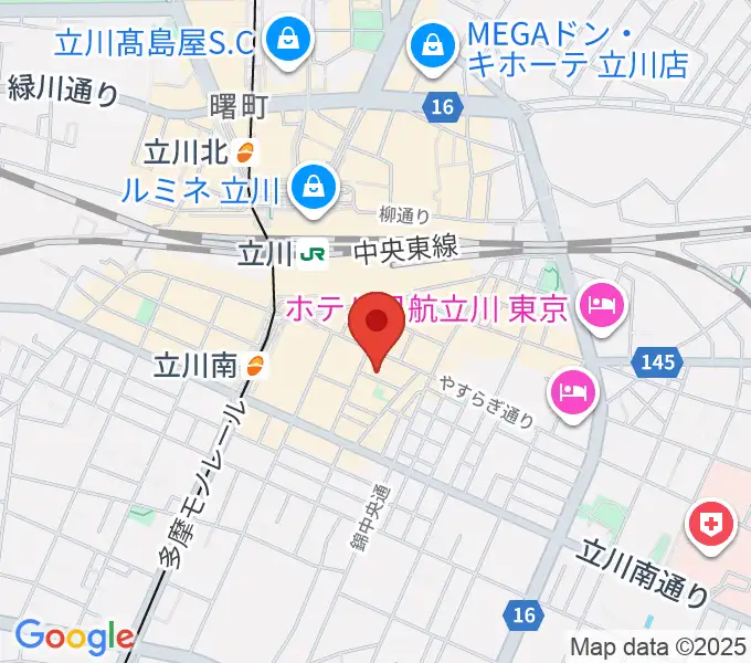 サウンドスタジオブルームーン立川店の地図