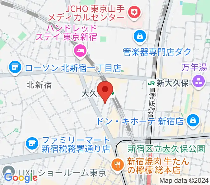 [旧] ON AIR 大久保スタジオの地図