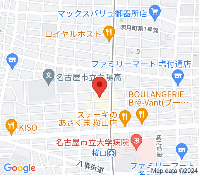 愛曲楽器 桜山本店の場所