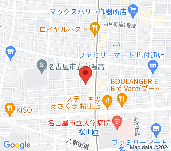 愛曲楽器 桜山本店の場所