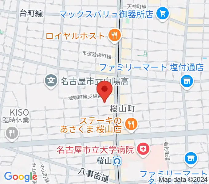 愛曲楽器 桜山本店の地図