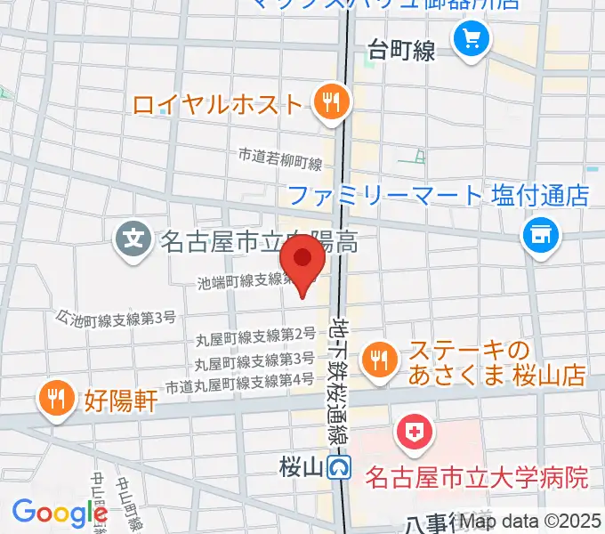 愛曲楽器 桜山本店の地図