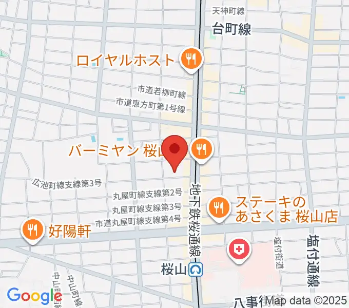 愛曲楽器 桜山本店の地図