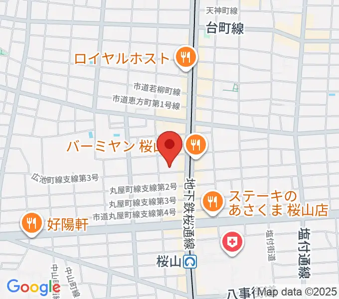 愛曲楽器 桜山本店の地図