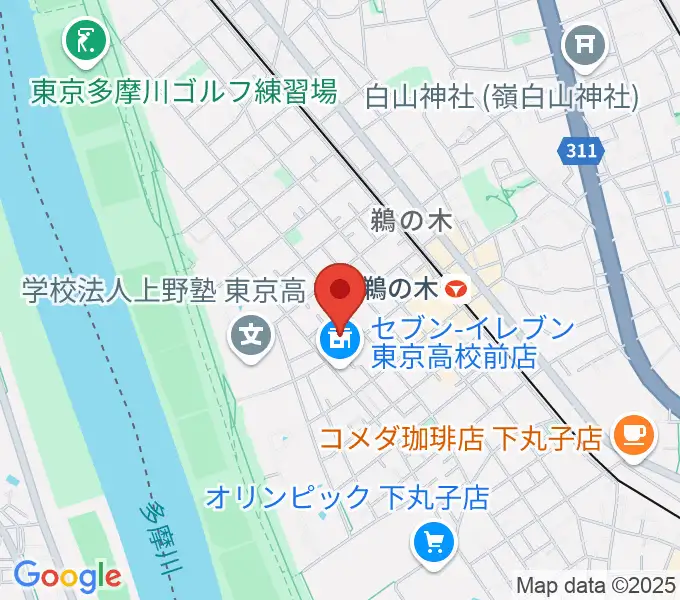 亀吉音楽堂の地図