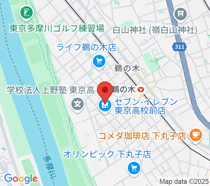 亀吉音楽堂の地図