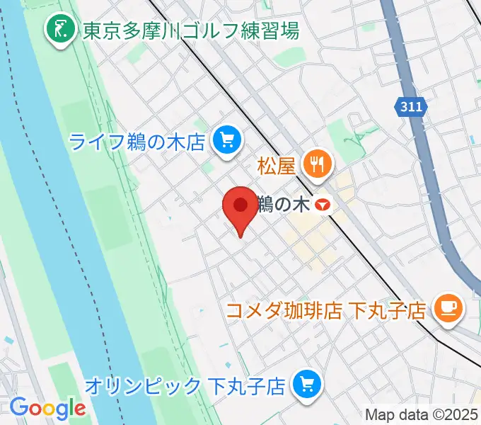 亀吉音楽堂の地図