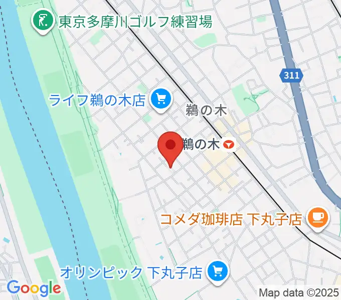 亀吉音楽堂の地図