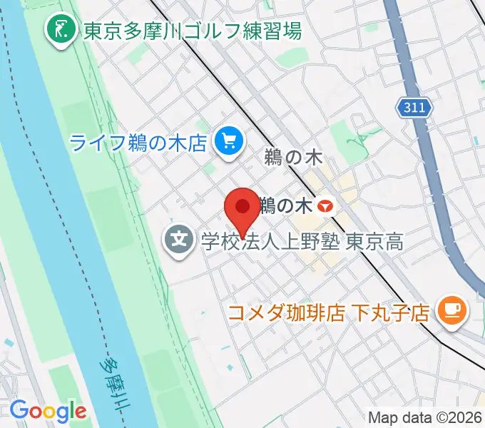 亀吉音楽堂の地図