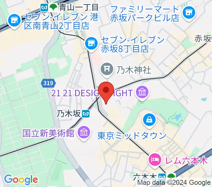 ソニー・ミュージックスタジオの地図