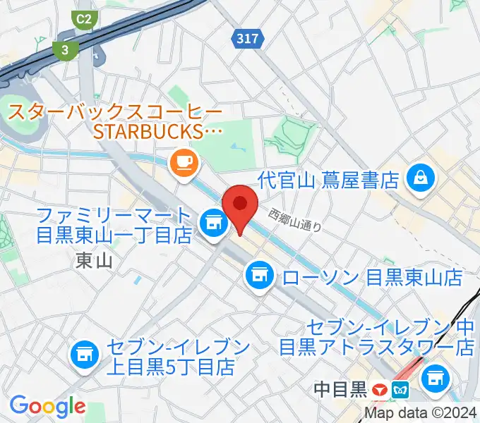 青葉台スタジオの地図