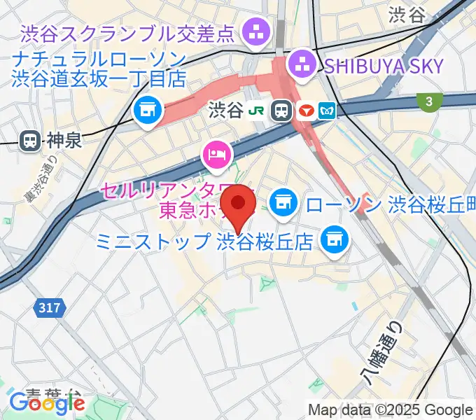 アダマンツミュージックの地図