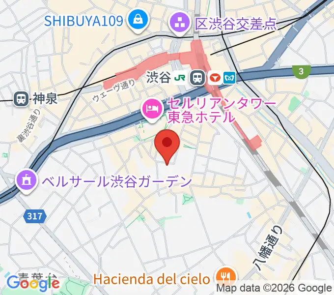 アダマンツミュージックの地図