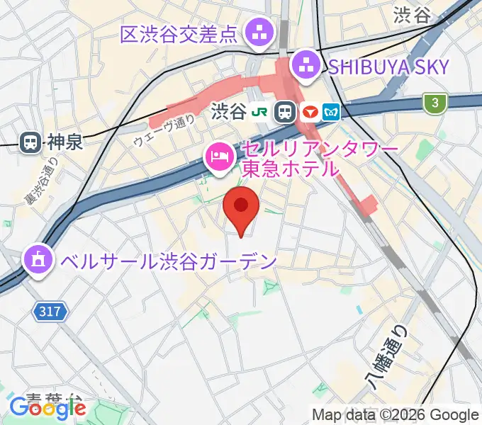 アダマンツミュージックの地図