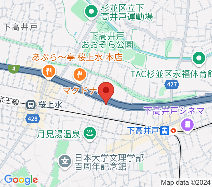 G-ROKSスタジオの地図