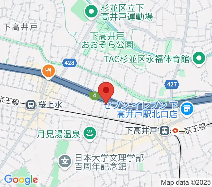 G-ROKSスタジオの地図