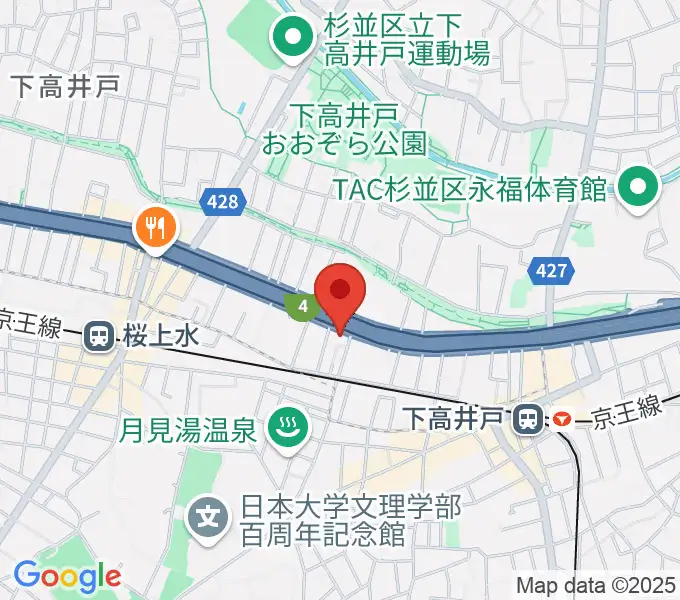 G-ROKSスタジオの地図