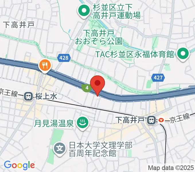 G-ROKSスタジオの地図