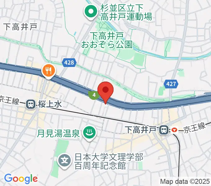 G-ROKSスタジオの地図